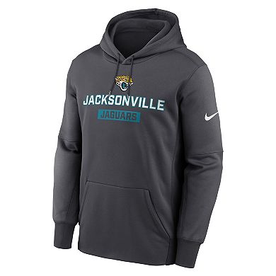 Men's Nike Anthracite Jacksonville Jaguars Toss Sweep Performance Pullover Hoodie