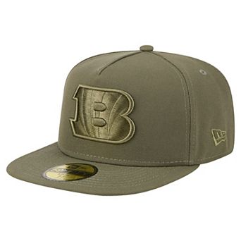 Men's New Era Olive Cincinnati Bengals Color Pack A-Frame 59FIFTY Fitted Hat