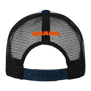 Youth White/Navy Chicago Bears Essentials Trucker Adjustable Hat