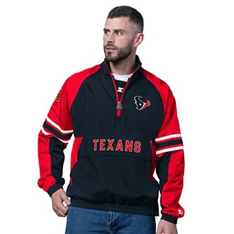 Men's Starter Navy Houston Texans Prospect Half-Zip Pullover