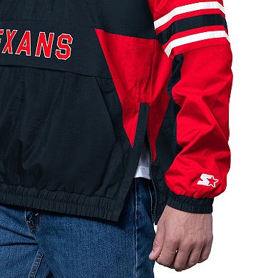 Men's Starter Navy Houston Texans Prospect Half-Zip Pullover