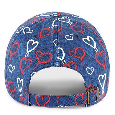 Girls Youth '47 Navy New England Patriots Mural Clean Up Adjustable Hat