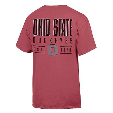 Men's ComfortWash Red Ohio State Buckeyes Big Name T-Shirt