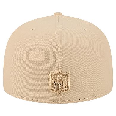 Men's New Era Light Beige Miami Dolphins Color Pack A-Frame 59FIFTY Fitted Hat