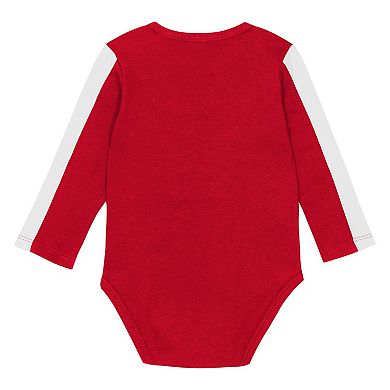 Infant Outerstuff Scarlet/White Ohio State Buckeyes Double Down Creeper and Pants 3-Piece Set