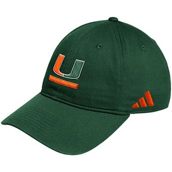 Men's adidas Green Miami Hurricanes Locker Room Adjustable Slouch Hat