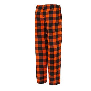 Women's Concepts Sport Black/Orange Cincinnati Bengals Avondale T-Shirt & Pants Flannel PJ Set