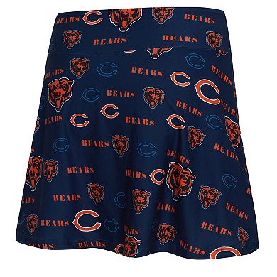 Women's Concepts Sport Navy Chicago Bears Mosaic Allover Print Skort