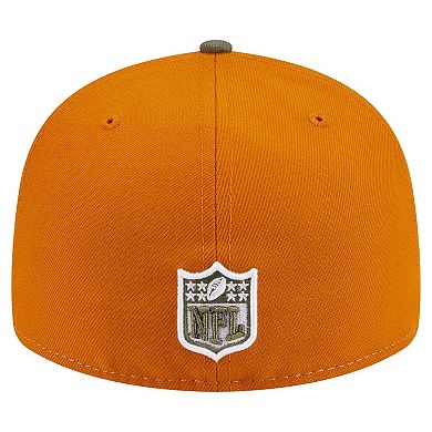 Men's New Era Olive/Brown Philadelphia Eagles Two-Tone Color Pack Split Panel 59FIFTY Fitted Hat