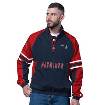 Men's Starter Navy New England Patriots Prospect Half-Zip Pullover