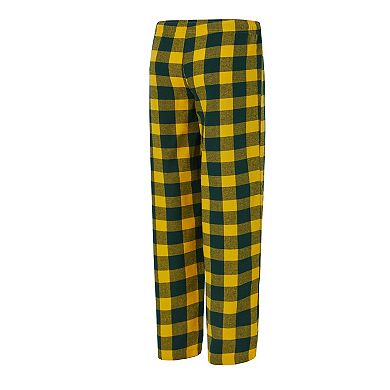 Women's Concepts Sport Green Bay Packers Avondale T-Shirt & Pants Flannel PJ Set
