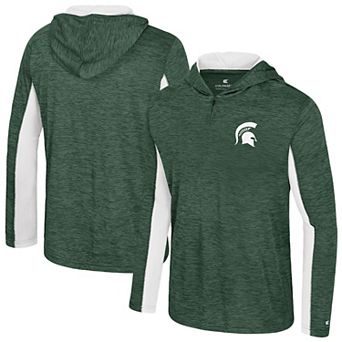 Men's Colosseum Green Michigan State Spartans Always Sunny Quarter-Zip Hoodie