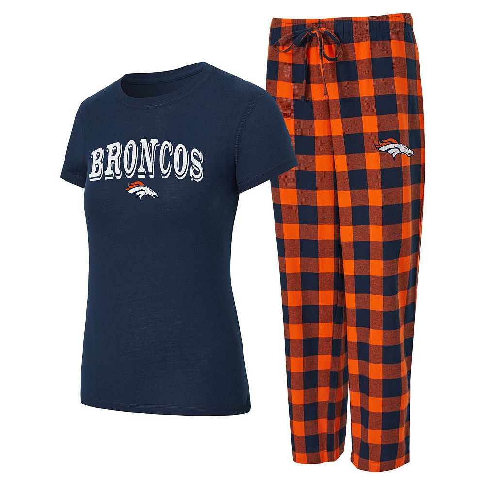 Women's Concepts Sport Denver Broncos Avondale T-Shirt & Pants Flannel ...