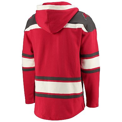 Men's '47 Red Tampa Bay Buccaneers Lacer V-Neck Pullover Hoodie