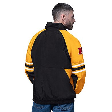 Men's Starter Black Pittsburgh Steelers Prospect Half-Zip Pullover
