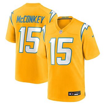 Men's Nike Ladd McConkey Gold Los Angeles Chargers Alternate Charger Power Game Player Jersey