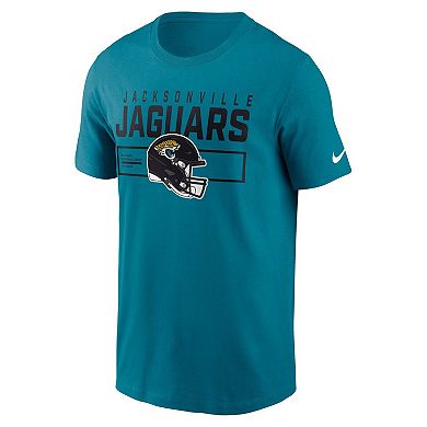 Men's Nike Teal Jacksonville Jaguars Primetime Helmet Essential T-Shirt