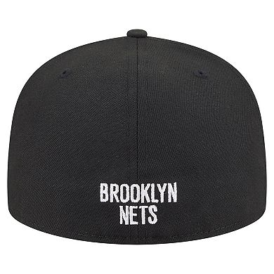 Men's New Era Black Brooklyn Nets Deceptor 59FIFTY Fitted Hat