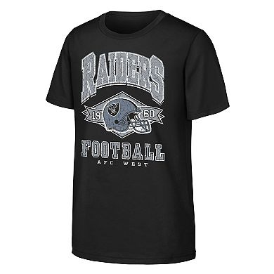 Youth Outerstuff Black Las Vegas Raiders Kick Off T-Shirt