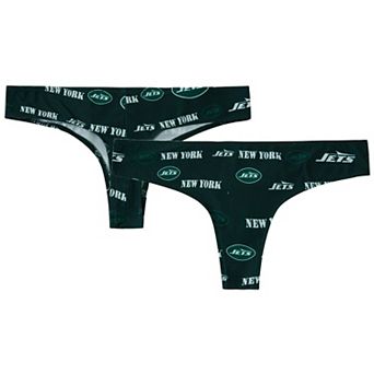 Women's Concepts Sport Green New York Jets Mosaic All Over Print Thong
