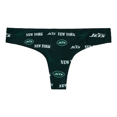 Women's Concepts Sport Green New York Jets Mosaic All Over Print Thong
