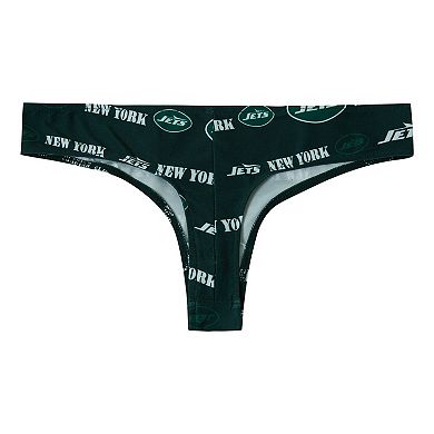 Women's Concepts Sport Green New York Jets Mosaic All Over Print Thong