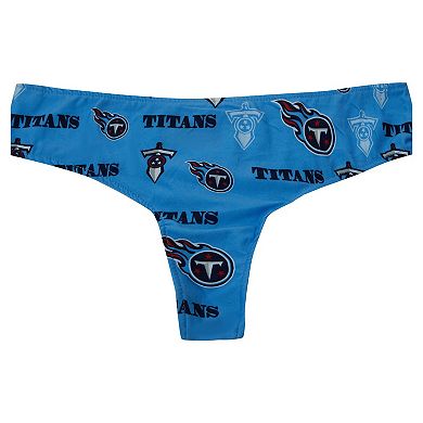 Women's Concepts Sport Light Blue Tennessee Titans Mosaic All Over Print Thong