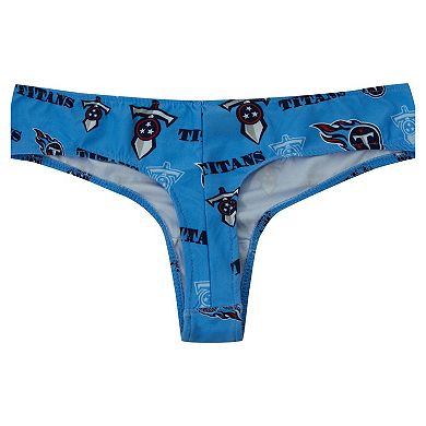 Women's Concepts Sport Light Blue Tennessee Titans Mosaic All Over Print Thong