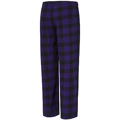 Women's Concepts Sport Purple/Black Baltimore Ravens Avondale T-Shirt & Pants Flannel PJ Set