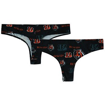 Women's Concepts Sport Black Cincinnati Bengals Mosaic All Over Print Thong