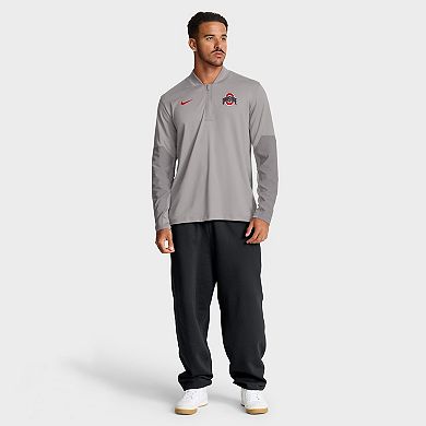 Men's Nike Gray Ohio State Buckeyes One Goal Performance Half-Zip Pullover