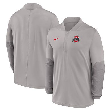 Men's Nike Gray Ohio State Buckeyes One Goal Performance Half-Zip Pullover