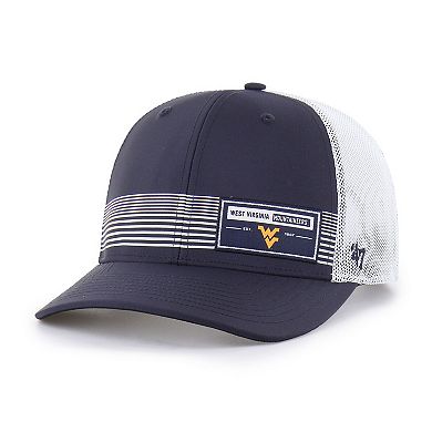 Men's '47 Navy West Virginia Mountaineers Rangefinder brrr Trucker Adjustable Hat
