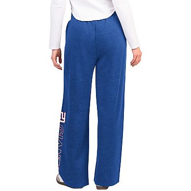 Women's G-III 4Her by Carl Banks Royal New York Giants Field Wide Leg Sweatpants