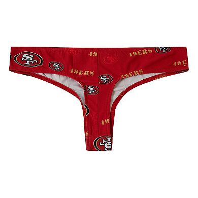 Women's Concepts Sport Scarlet San Francisco 49ers Mosaic All Over Print Thong