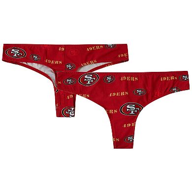 Women's Concepts Sport Scarlet San Francisco 49ers Mosaic All Over Print Thong