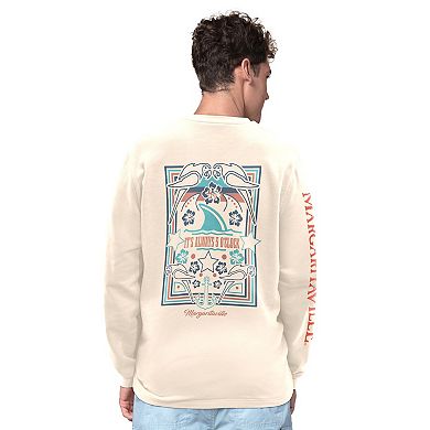 Men's Margaritaville Cream Minnesota Vikings Five O'Clock Henley Long Sleeve T-Shirt