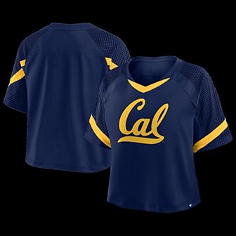 Women's Fanatics Navy Cal Bears Oversized Raglan V-Neck Fashion Jersey