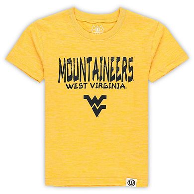 Toddler Wes & Willy Gold/Navy West Virginia Mountaineers Cloudy Yarn T-Shirt & Shorts Set