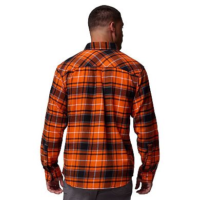 Men's Columbia Orange Oregon State Beavers Flare Gun Omni-Wick Flannel Long Sleeve Button-Up Shirt