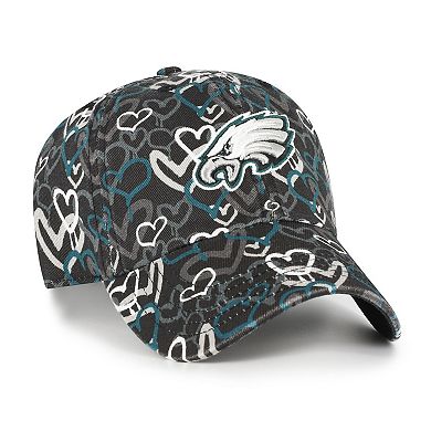 Girls Youth '47 Black Philadelphia Eagles Mural Clean Up Adjustable Hat