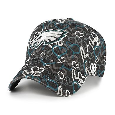 Girls Youth '47 Black Philadelphia Eagles Mural Clean Up Adjustable Hat