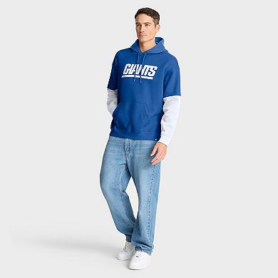 Men's Fanatics Royal New York Giants Helmet Pullover Hoodie