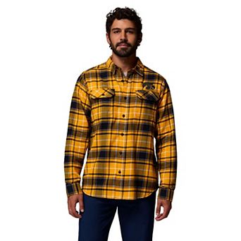 Men's Columbia Gold Iowa Hawkeyes Flare Gun Omni-Wick Flannel Long Sleeve Button-Up Shirt