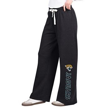 Women's G-III 4Her by Carl Banks Black Jacksonville Jaguars Field Wide Leg Sweatpants