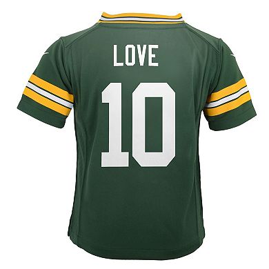 Preschool Nike Jordan Love Green Green Bay Packers Team Player Game Jersey