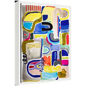 Sylvie Abstract 06 Framed Canvas by Emma Daisy