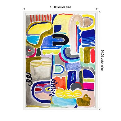 Sylvie Abstract 06 Framed Canvas by Emma Daisy