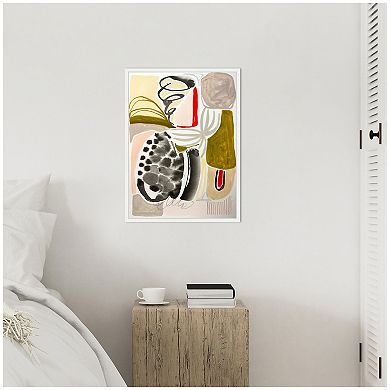 Sylvie Abstract 02 Framed Canvas by Emma Daisy