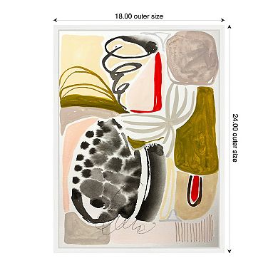 Sylvie Abstract 02 Framed Canvas by Emma Daisy